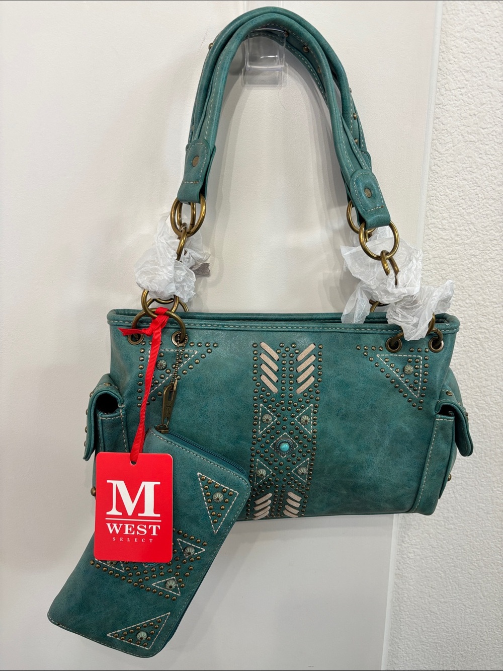 NEW Montana West CCW studded purse with matching wallet